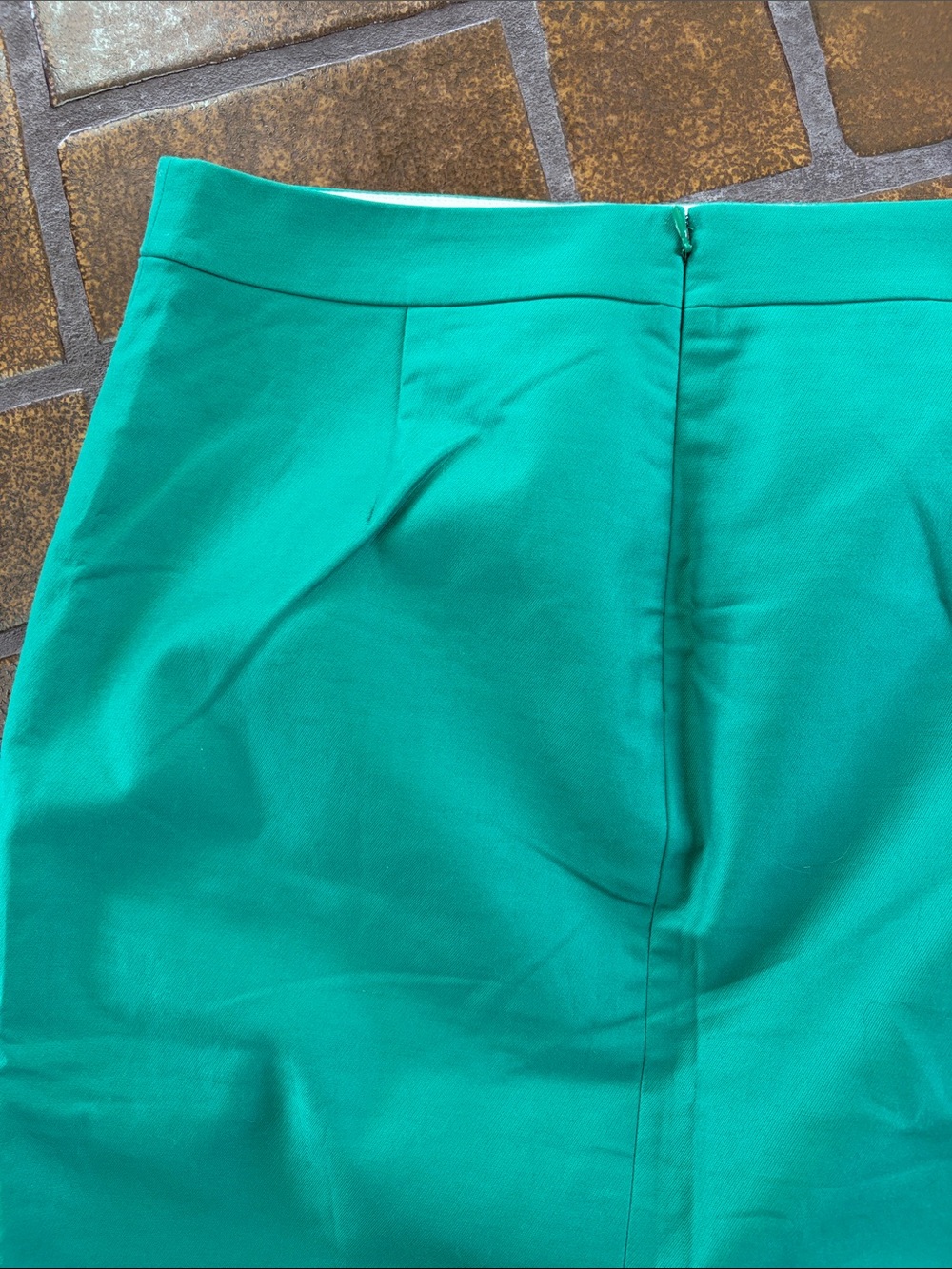 NWT J. Crew Green Classic Cotton Pencil Skirt - Picture 11 of 16